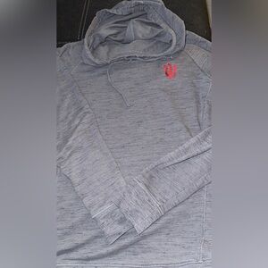 Gray Hoodie with Red IU Logo